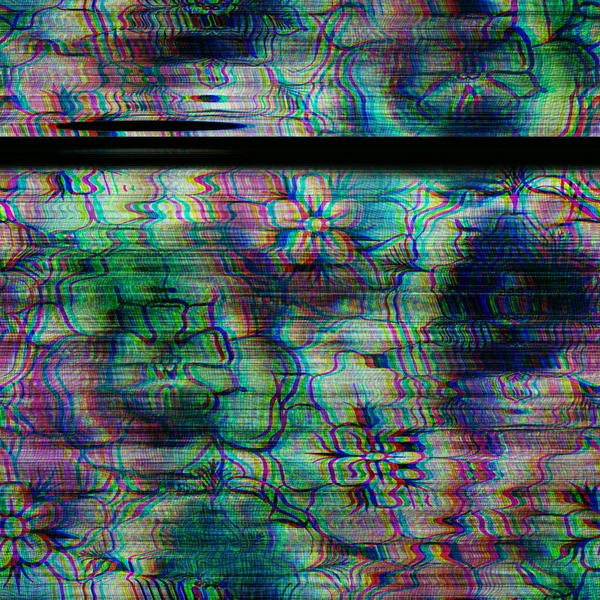 Glitch tecnico senza soluzione di continuità RGB rumore del monitor del computer — Foto Stock