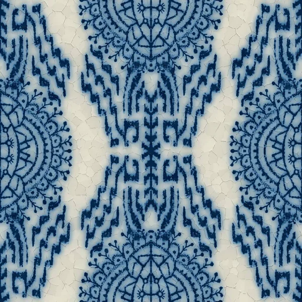 물갈퀴없는 푸른색 과 흰색 세라믹 무늬 — 스톡 사진