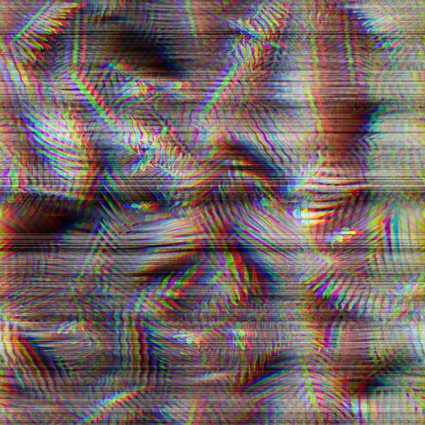 Sömlös techno glitch tropisk RGB datorbuller — Stockfoto