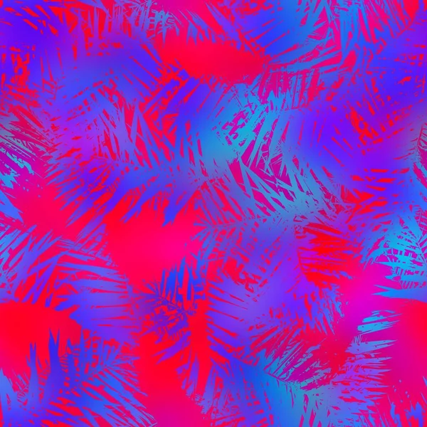 Naadloos intens rood en blauw bladpatroon — Stockfoto