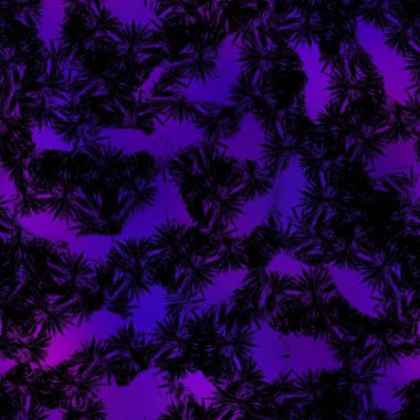 Miami gece tropikal siyah yapraklar gün batımı bulanıklığında