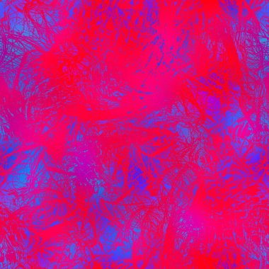 Kusursuz yoğun kırmızı ve mavi yaprak deseni