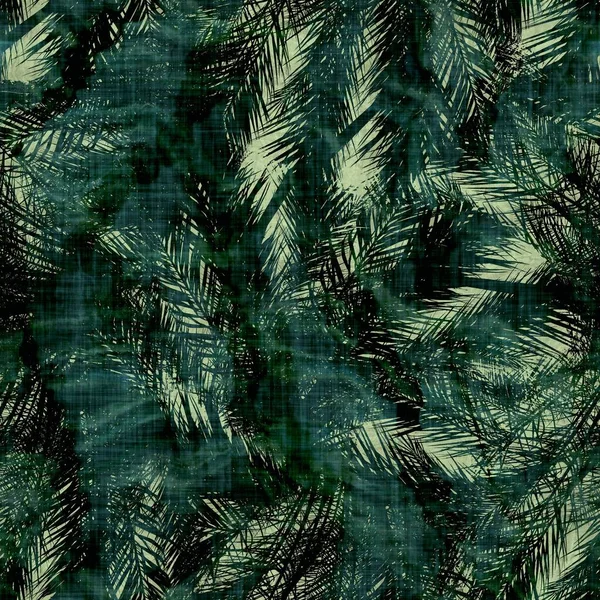 Green tropical palm tree leaves seamless pattern — Stock Photo, Image