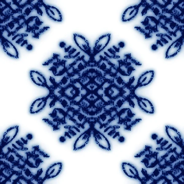 Seamless classic blue and white ceramic design — Stock Photo, Image