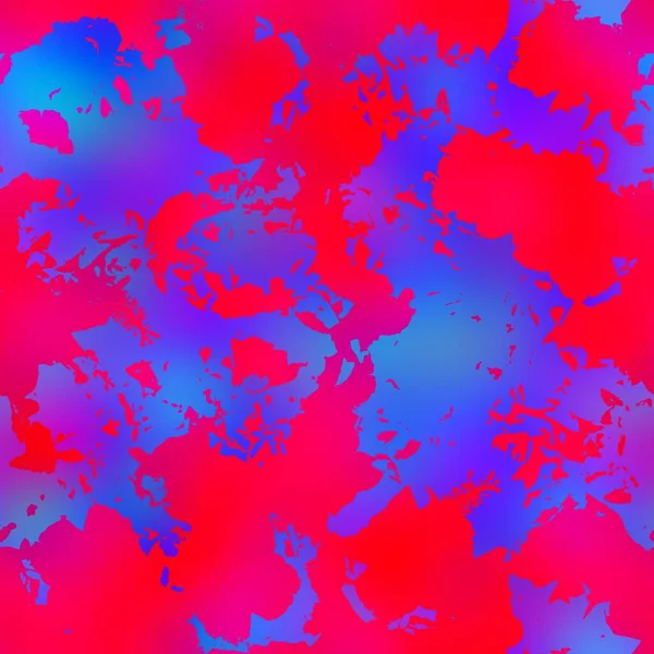 シームレスな強烈な赤と青の葉のパターン — ストック写真
