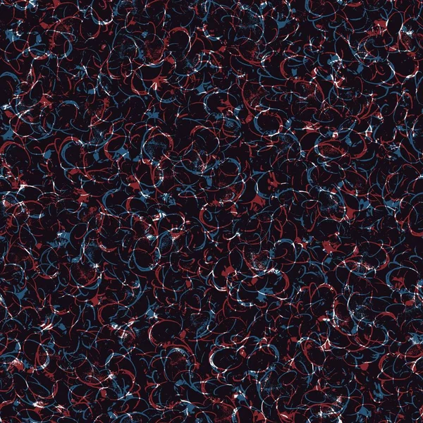 Płynny wzór liści w kolorze czerwonym niebieskim czarnym białym — Zdjęcie stockowe