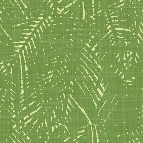 Heldere lijn groene tropische bladeren naadloos patroon — Stockfoto