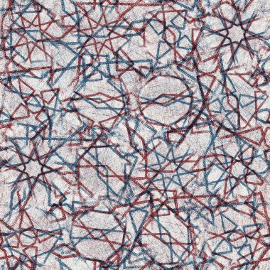 Kırmızı mavi siyah beyaz, kusursuz jeo deseni.