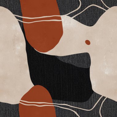 Kot üzerinde pürüzsüz organik yuvarlak kıvrımlı şekiller