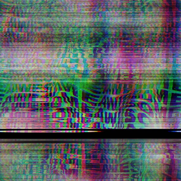 无缝隙技术故障RGB计算机监控噪音 — 图库照片