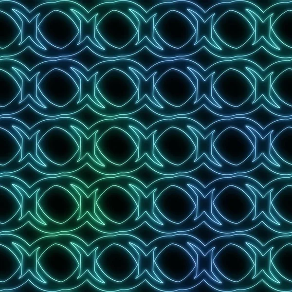 Neon light on black seamless repeat pattern — Stock Photo, Image