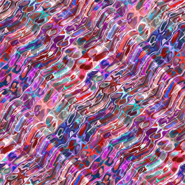 Vivid wavy warped digital bright seamless pattern — Stock Photo, Image
