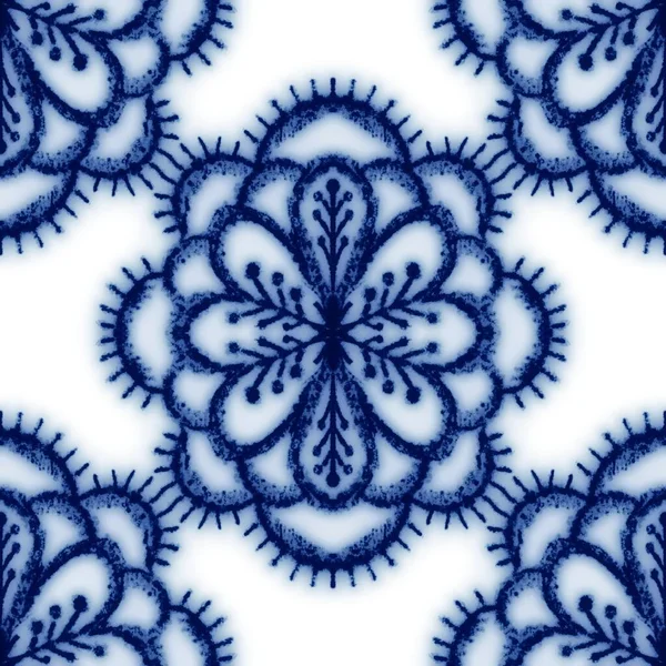 Nahtloses klassisches blaues und weißes Keramikdesign — Stockfoto