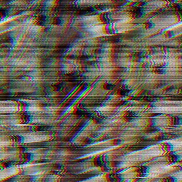 Glitch techno sem costura tropical RGB ruído do computador — Fotografia de Stock