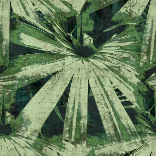 Grüne tropische Palmenblätter mit nahtlosem Muster — Stockfoto