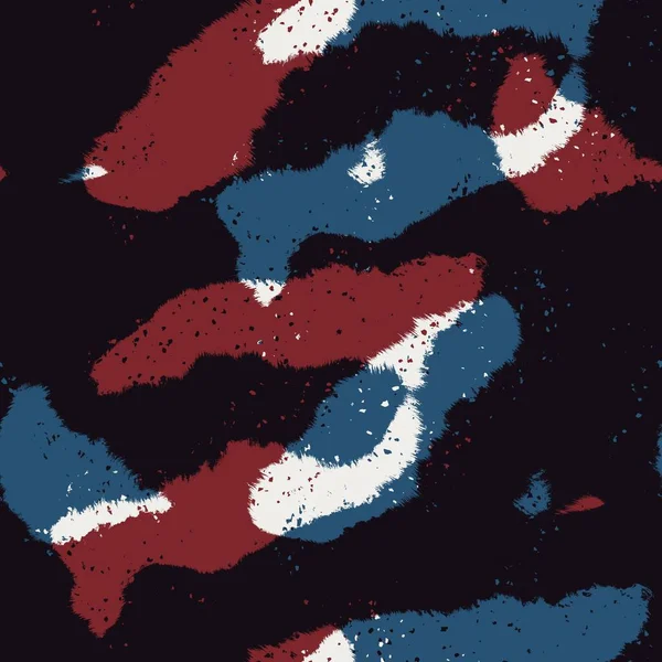 Nahtloses abstraktes Muster in rot blau schwarz weiß — Stockfoto