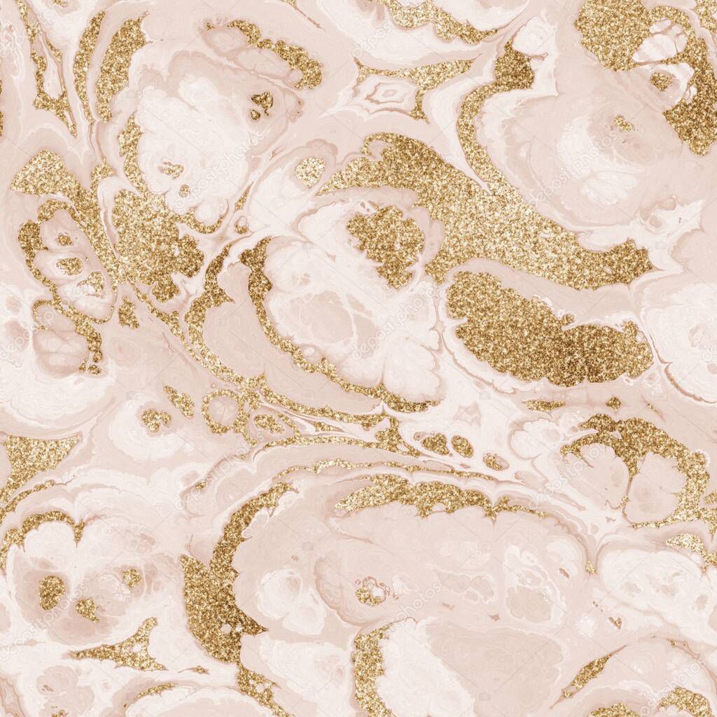 Seamless pink glitter luxury marble pattern design