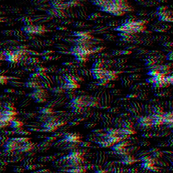 Sömlös techno glitch tropisk RGB datorbuller — Stockfoto