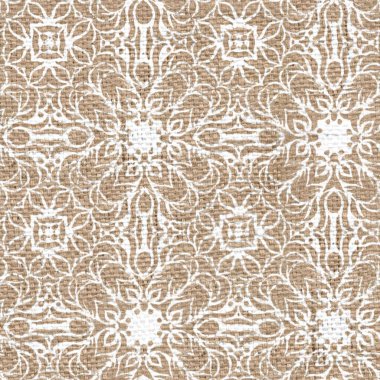 Beyaz boya desenli kusursuz çuval bezi.