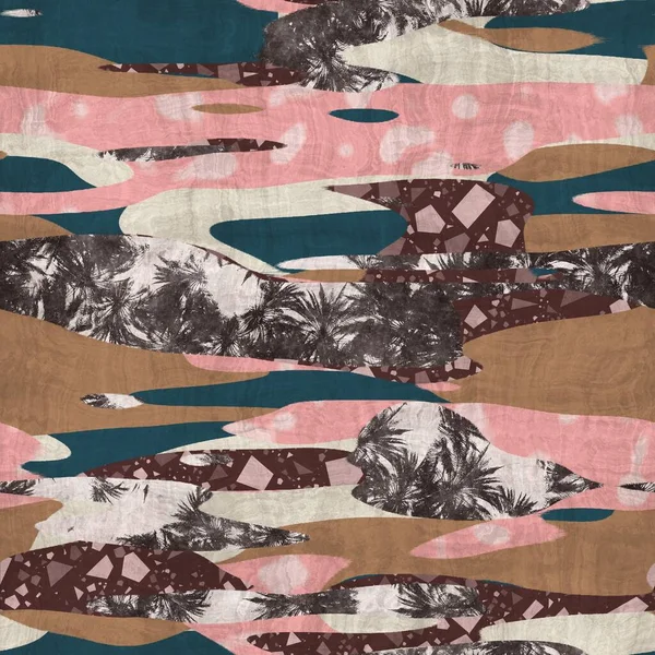 Collage sans couture en formes de camouflage montage vif — Photo