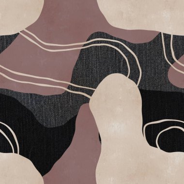 Kot üzerinde pürüzsüz organik yuvarlak kıvrımlı şekiller