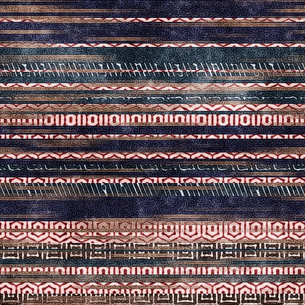 Disegno di tappeto senza cuciture modello etnico tribale strisce — Foto Stock