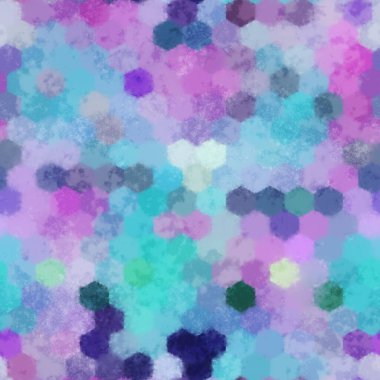 Kusursuz altıgen coğrafi ızgara renkli grungy deseni