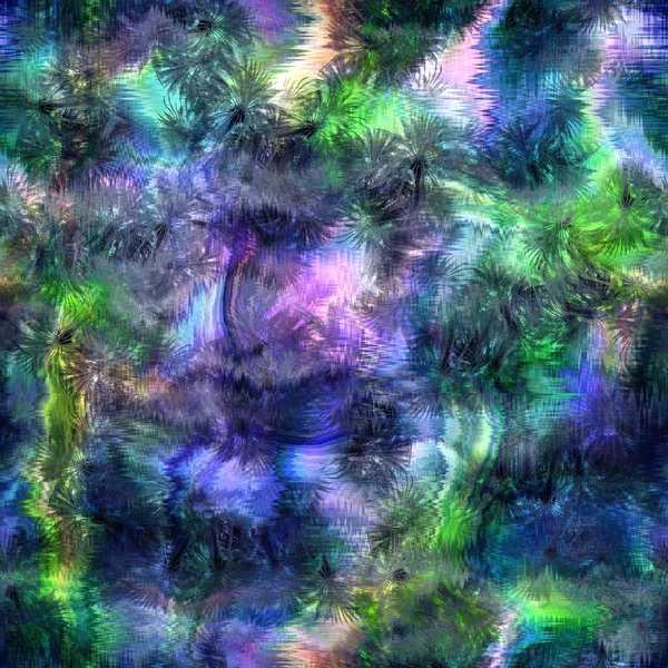 Nahtlose abstrakte Farbkleckse mit tropischem Overlay — Stockfoto
