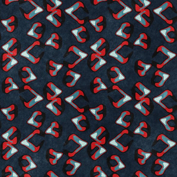 Red and navy textured urban seamless pattern