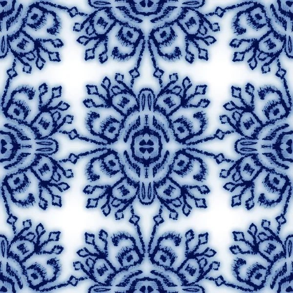 Seamless classic blue and white ceramic design — Stock Photo, Image