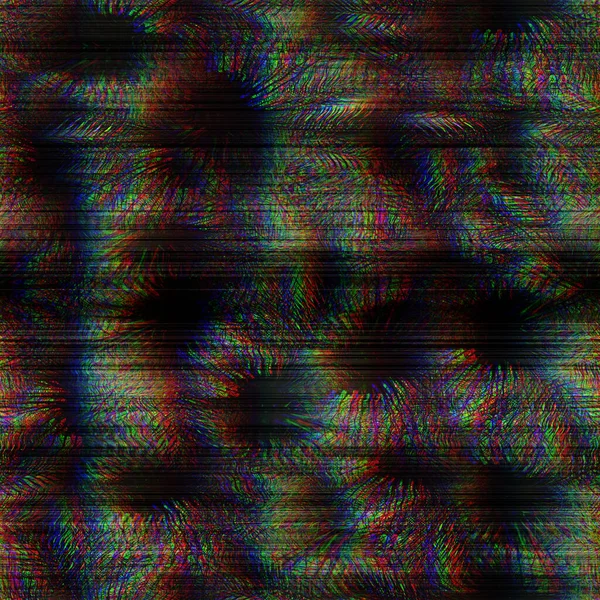 Glitch techno sem costura tropical RGB ruído do computador — Fotografia de Stock