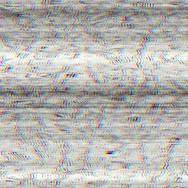 シームレスなテクノグリッチ｜トロピカルRGBコンピューターのノイズ — ストック写真