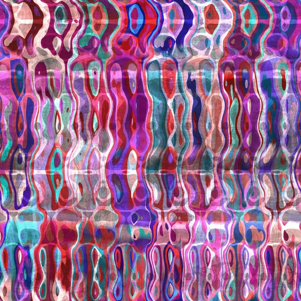 Vivid wavy warped digital bright seamless pattern — Stock Photo, Image