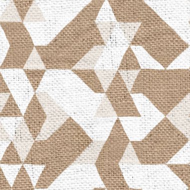 Beyaz boya desenli kusursuz çuval bezi.