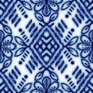 Kusursuz mavi ve beyaz seramik tasarım