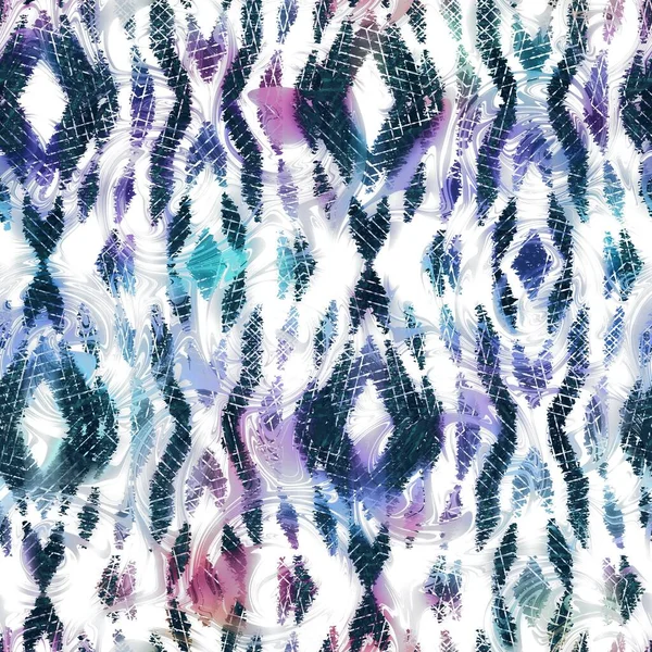 Lux navy and white iridescent geo seamless pattern — Stock Photo, Image