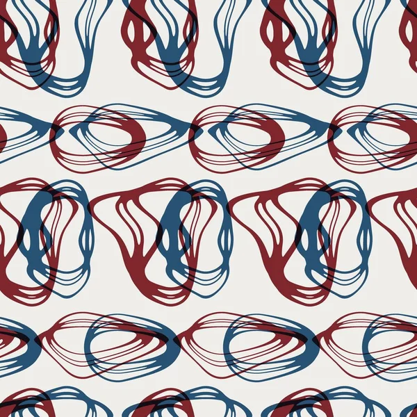 Seamless abstract pattern in red blue black white — Stock Photo, Image