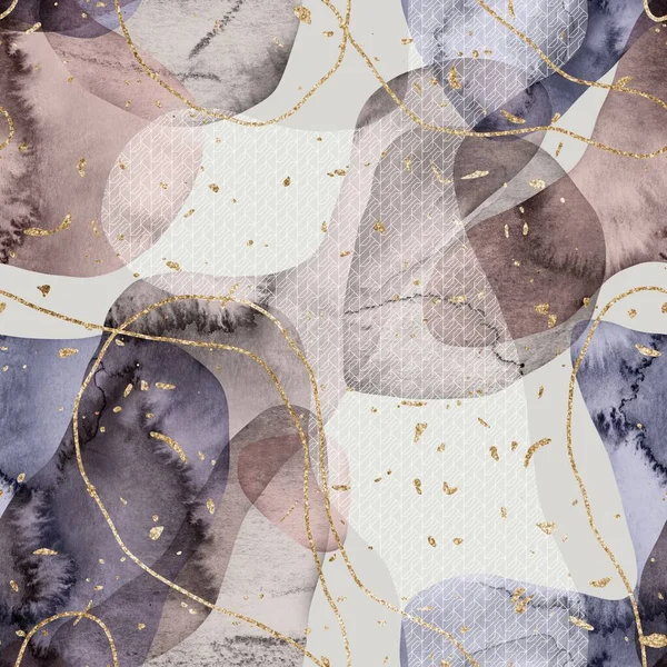 Бесшовные минималистские абстрактные краски и золотые пятна — стоковое фото