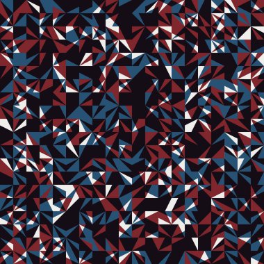 Kırmızı mavi siyah beyaz, kusursuz jeo deseni.