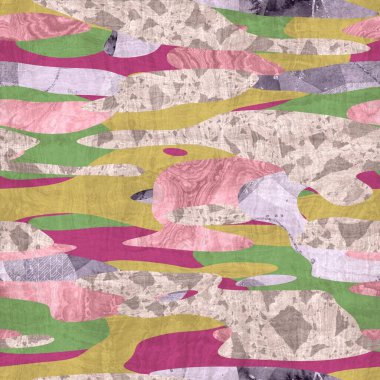 Kamuflaj şekillerindeki kusursuz kolaj canlı montaj