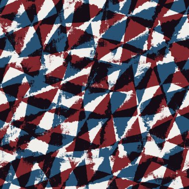 Kırmızı mavi siyah beyaz, kusursuz jeo deseni.