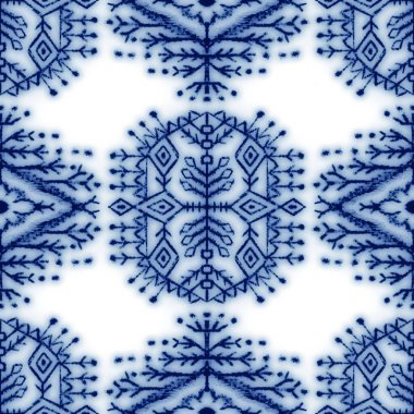 Kusursuz mavi ve beyaz seramik tasarım