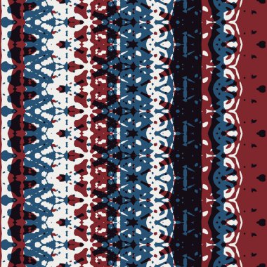 Kırmızı mavi beyaz ile kusursuz soyut desen