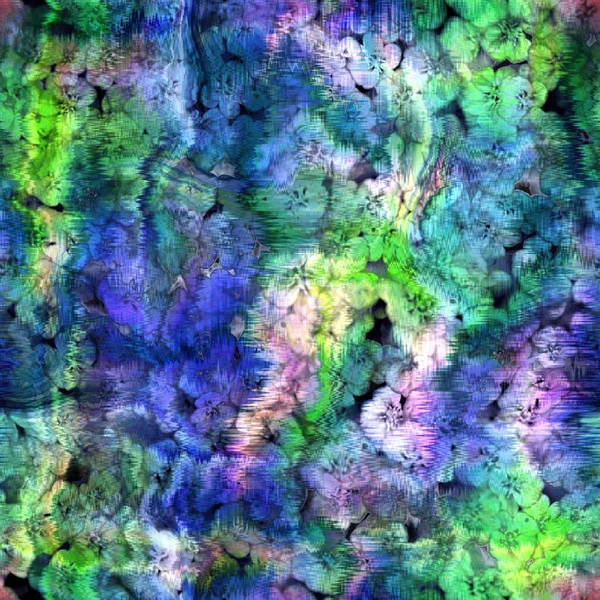 Απρόσκοπτη αφηρημένη χρώμα σταγόνες με floral επικάλυψη — Φωτογραφία Αρχείου