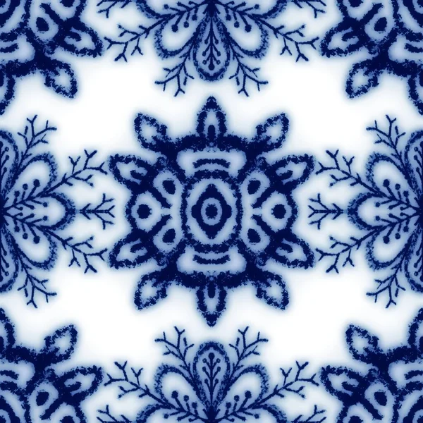 Απρόσκοπτη κλασική μπλε και άσπρη κεραμική σχεδίαση — Φωτογραφία Αρχείου