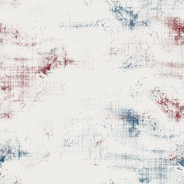 Naadloos abstract patroon in rood blauw zwart wit — Stockfoto