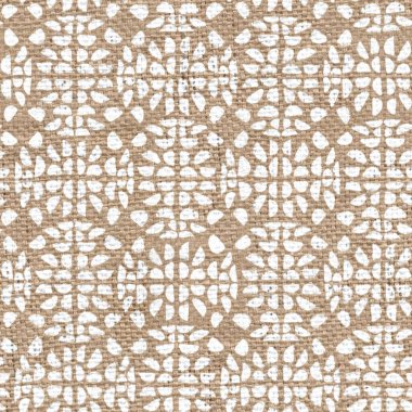 Beyaz boya desenli kusursuz çuval bezi.