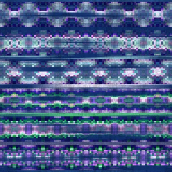 Padrão de pixel quadrado sem costura Kilim Rug Print — Fotografia de Stock