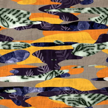 Kamuflaj şekillerindeki kusursuz kolaj canlı montaj