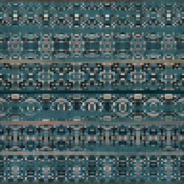 Bezešvé Kilim koberec náměstí pixel vzor pro tisk — Stock fotografie